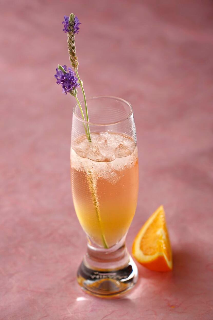 
Sparkling Lavender Orange Whiskey 

