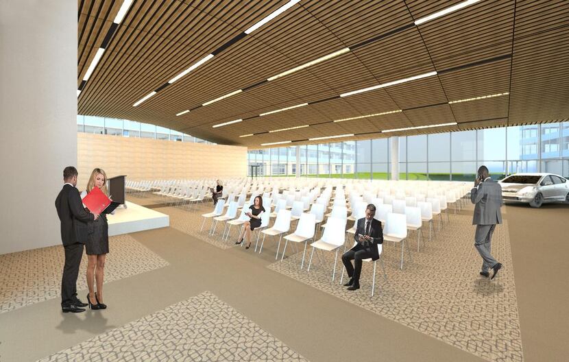 
A small auditorium at Toyota’s headquarters being built in west Plano.
