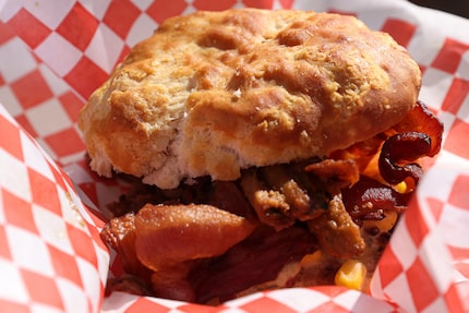 Holy Biscuit! That's the name of the stand and the name of the dish at the State Fair of...