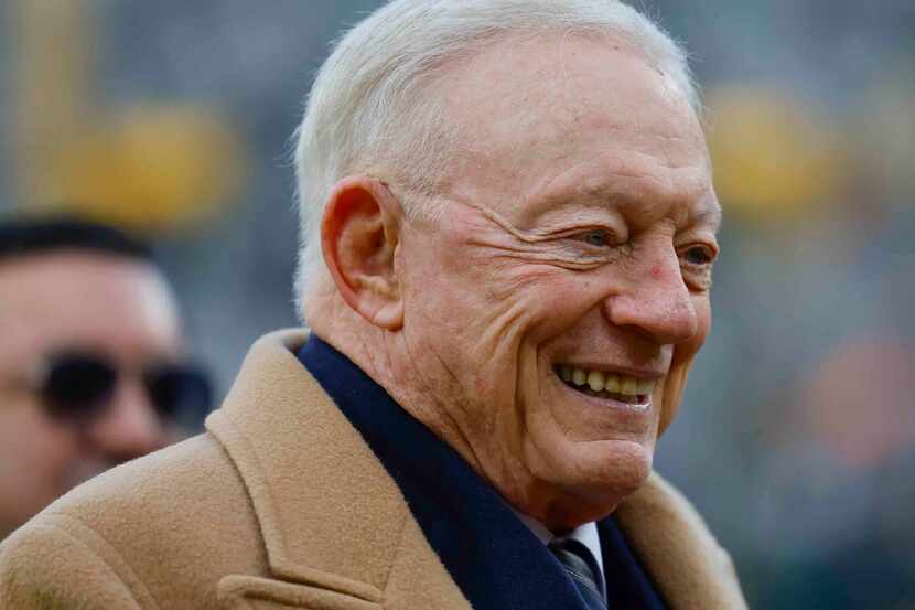 Dallas Cowboys owner Jerry Jones before their NFL game against the Green Bay Packers Sunday,...