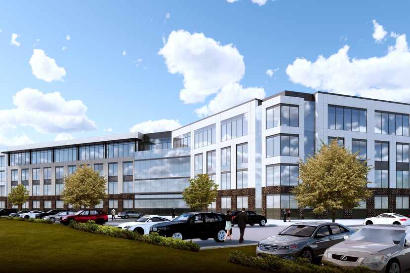Developer Cawley Partners' new Plano building is planned on Headquarters Drive between the...