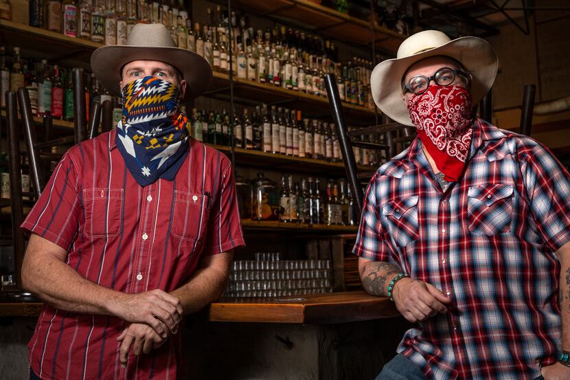 Co-owners Taylor Samuels (left) and Shad Kvetko pose for portrait at Las Almas Rotas in the...