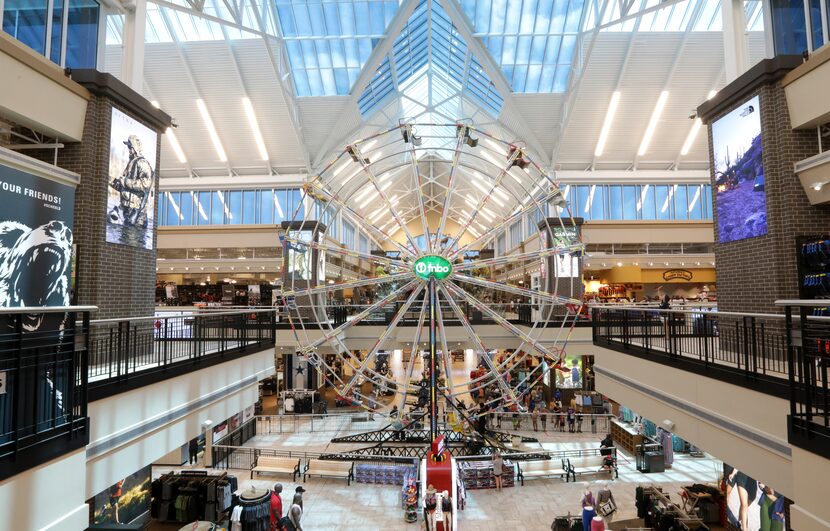 A variety of outdoor items are on display at Scheels.