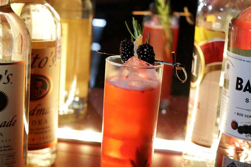 The Father Ernetti cocktail at The Branca Room in Dallas is mixed with Bombay Sapphire gin,...