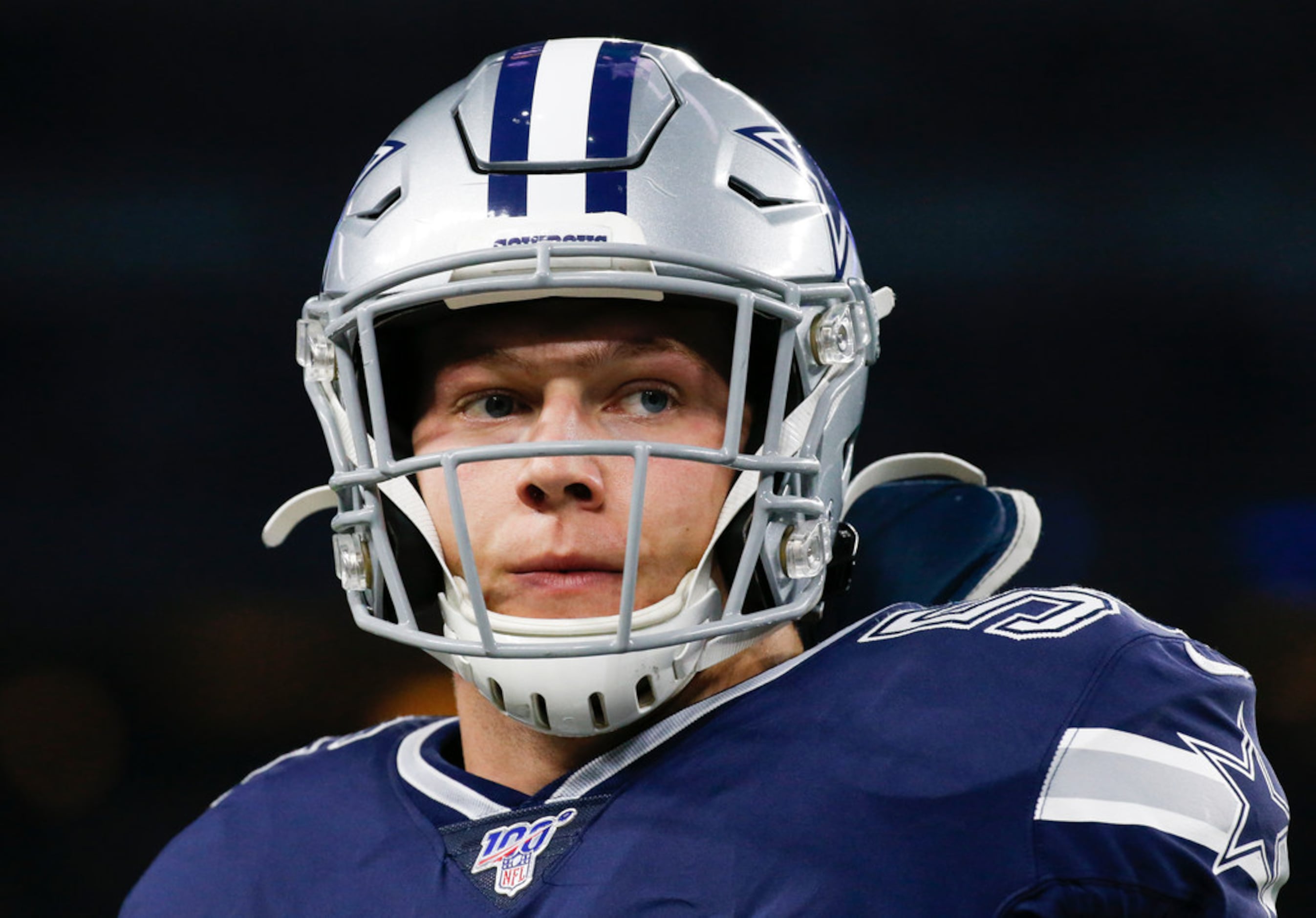 Dallas Cowboys linebacker Leighton Vander Esch (55) is seen during