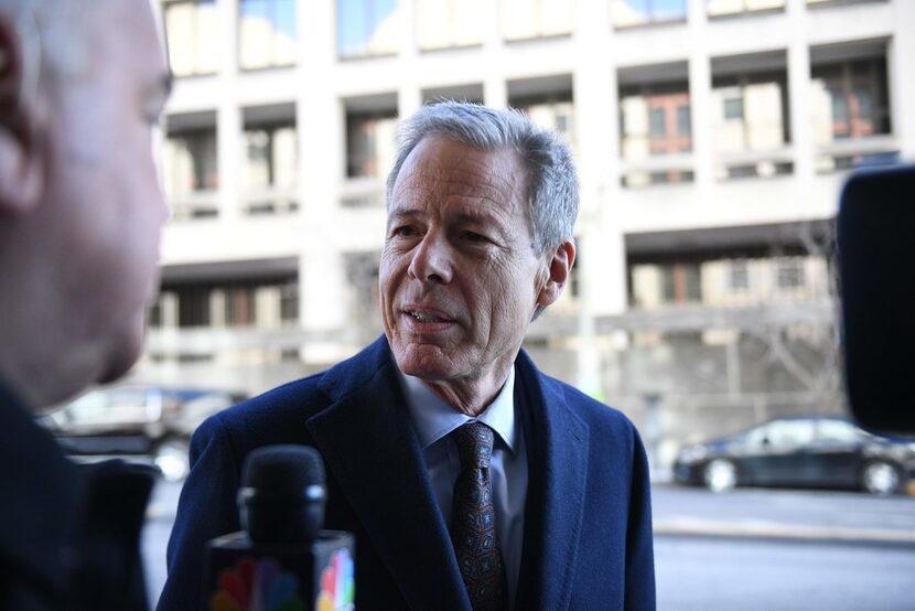 In this photo taken on March 22, 2018 Time Warner CEO Jeff Bewkes arrives for opening...