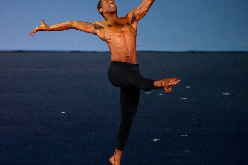 Darrell Cleveland performs the dance, "Motherless Child," at the Majestic Theater in Dallas...