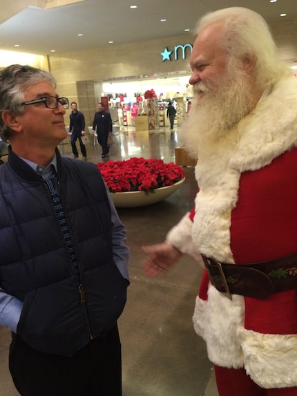 "Dr. Santa" with the author Dave Lieber in 2015.