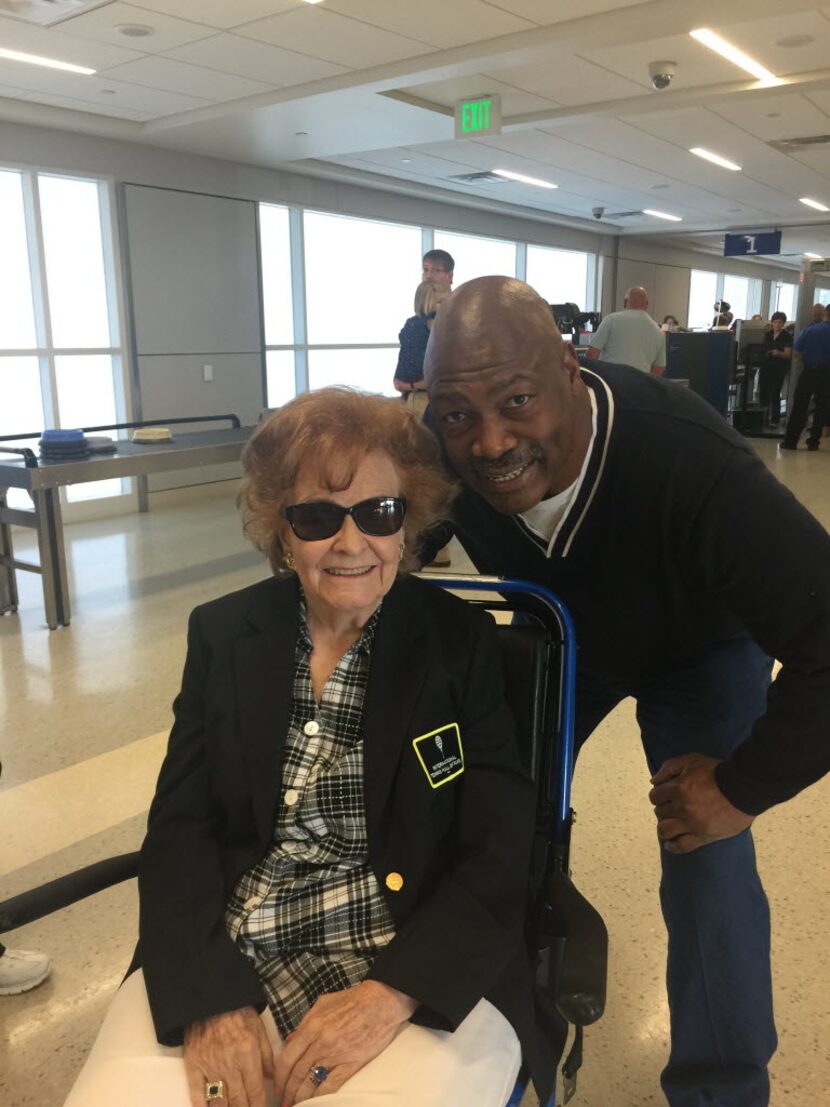 Tennis Hall of Famer Nancy Jeffett and Pro Football Hall of Famer Charles Haley cross paths...