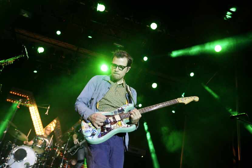 Weezer perform during The Reunion event in downtown Dallas, TX, on Oct. 9, 2015.  (Jason...