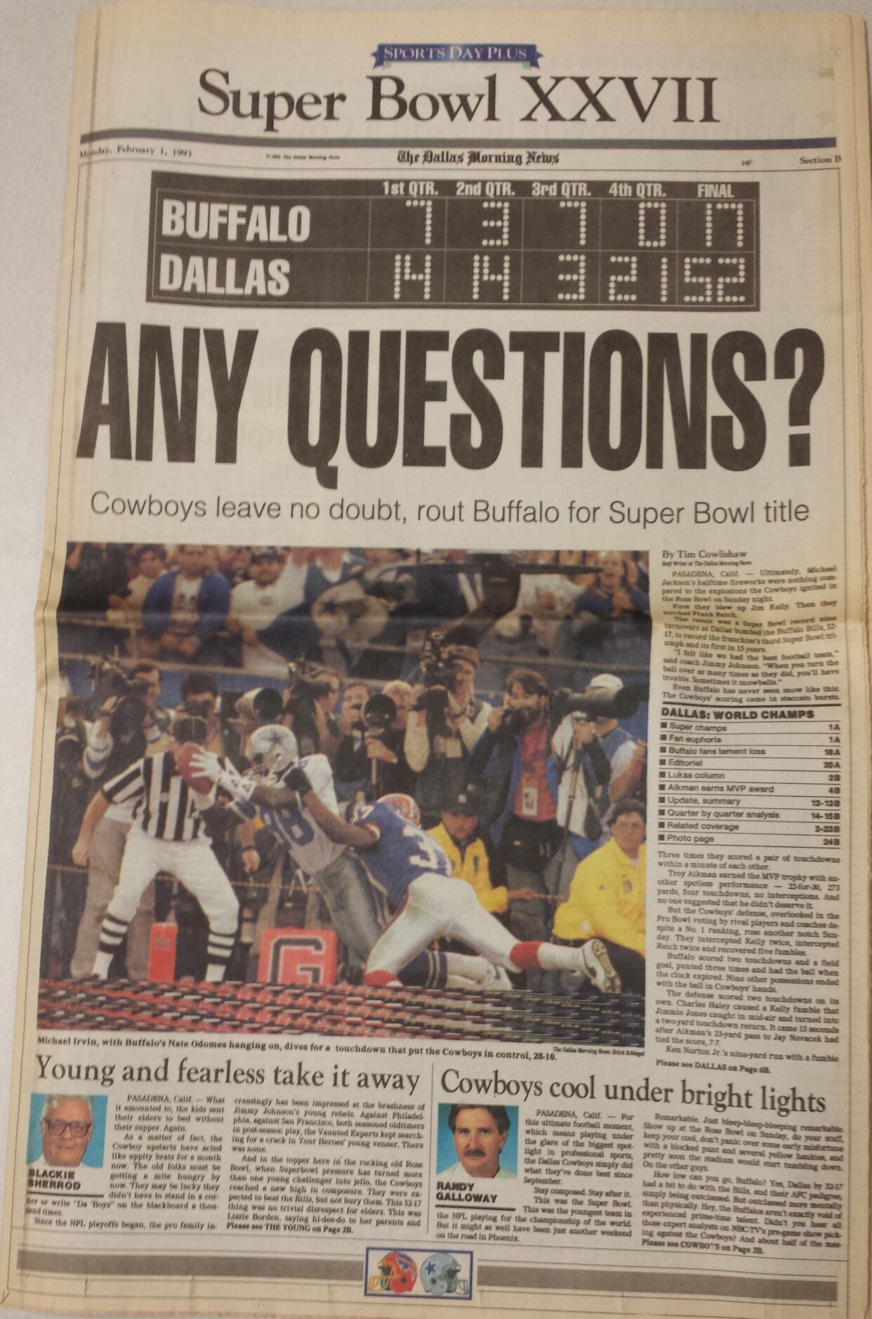 Super Bowl XXVII: Big D brands Bills three-time losers – New York Daily News