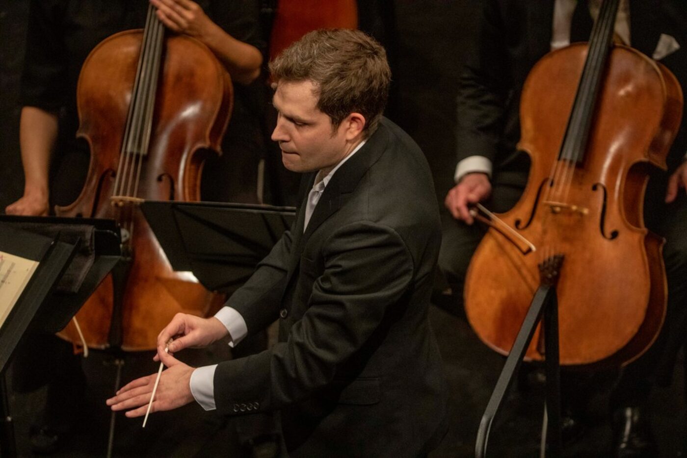 Artistic Director Richard McKay leads the Dallas Chamber Symphony  into concert at the Moody...