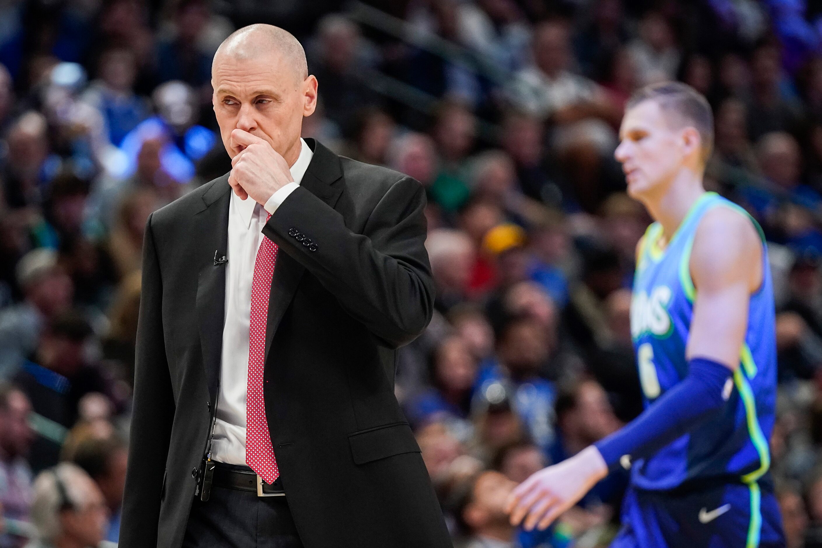 Dallas Mavericks head coach Rick Carlisle calls a timeout during the second half of an NBA...