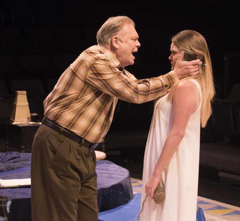 
The cast, including John S. Davies (left) and Jenna Anderson, is good, but Oil lacks a...