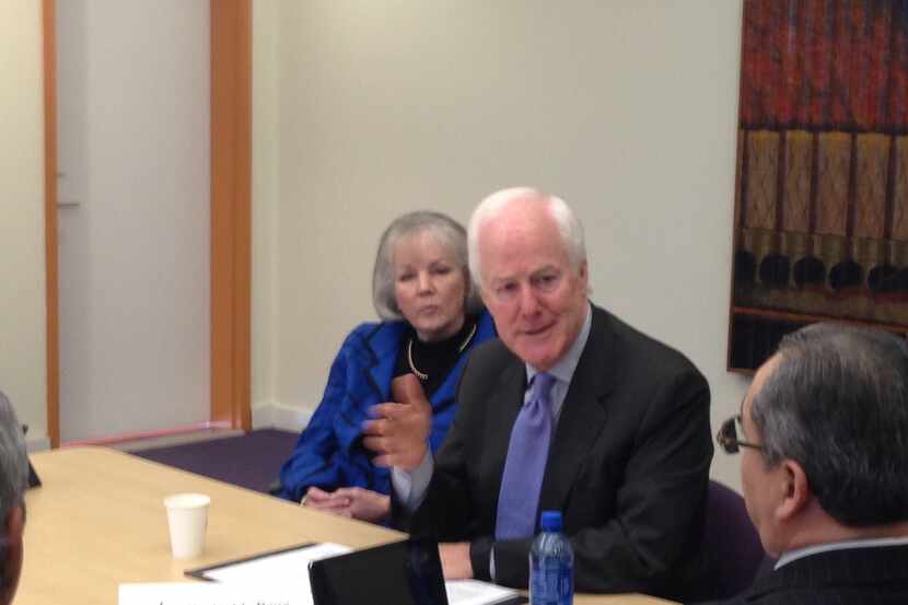  U.S. Sen. John Cornyn meets with area school superintendents at the Latino Cultural Center...
