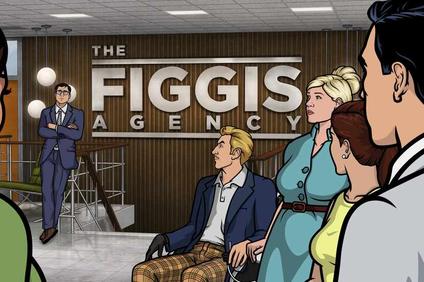 'Archer' is back in business for Season 7. And the gang's all here (l-r): Cyril Figgis...