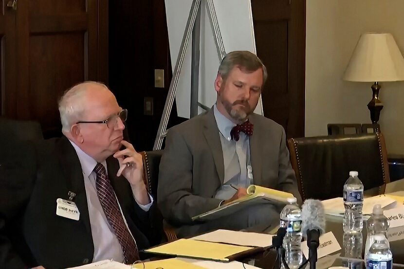 In this image from video released by the House Select Committee, John Eastman, a lawyer for...