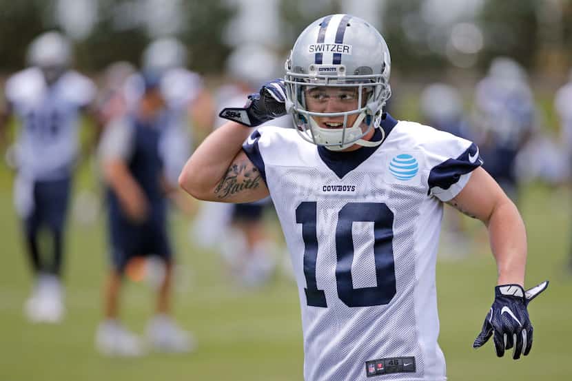 Cowboys rookie wide receiver Ryan Switzer (10) is pictured during Cowboys rookie minicamp...
