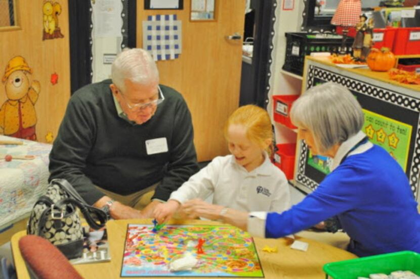 Kindergarten student Elliott Severson had grandparents Ross and Pat Campbell visit at...
