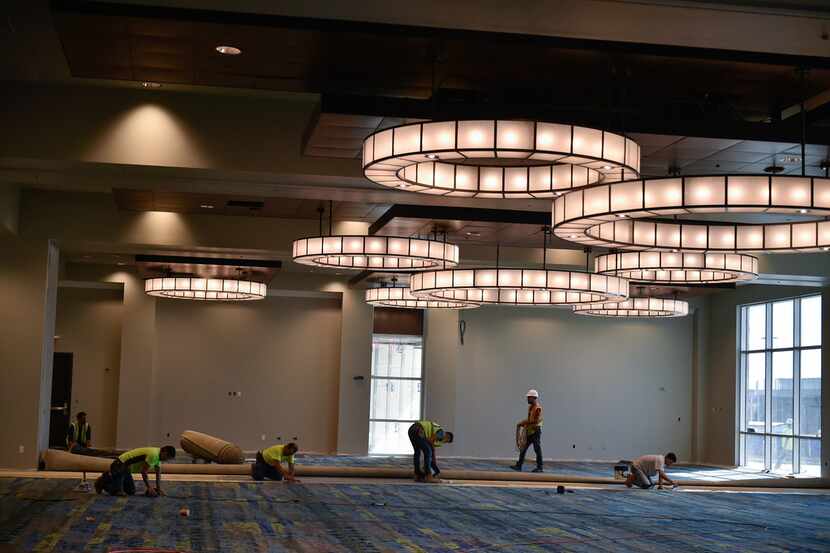 A look inside one of the ballrooms at the Embassy Suites Hotel & Convention Center Friday,...