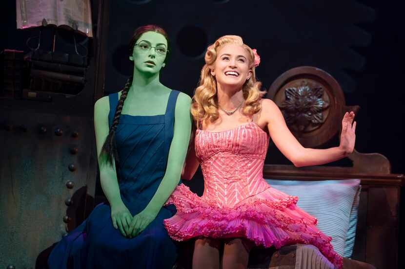 Talia Suskauer and Allison Bailey in the North American tour of "Wicked," which opens at...