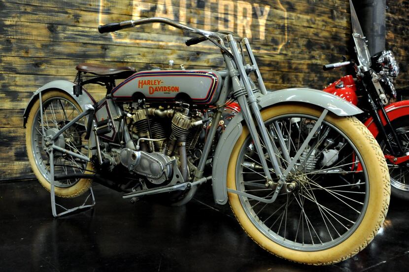 This 1915 Harley Davidson is on display at the Southern Throwdown 3: Vintage Motorcycle Show...