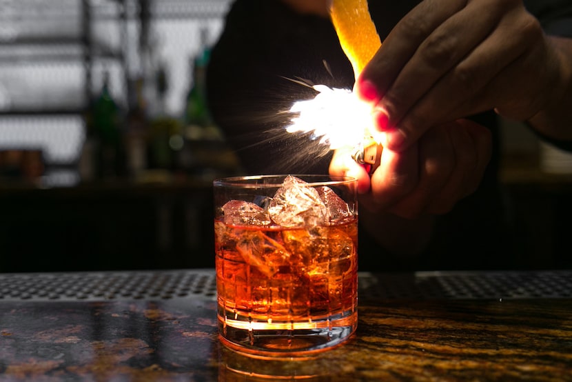 Sazerac at Public Belt speakeasy in New Orleans.