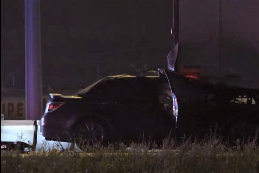 A portion of Interstate 30 was shut down early Monday morning after a car rear-ended and...