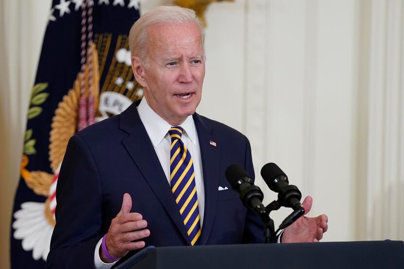 President Joe Biden in the East Room of the White House, Aug. 10, 2022, in Washington. ...