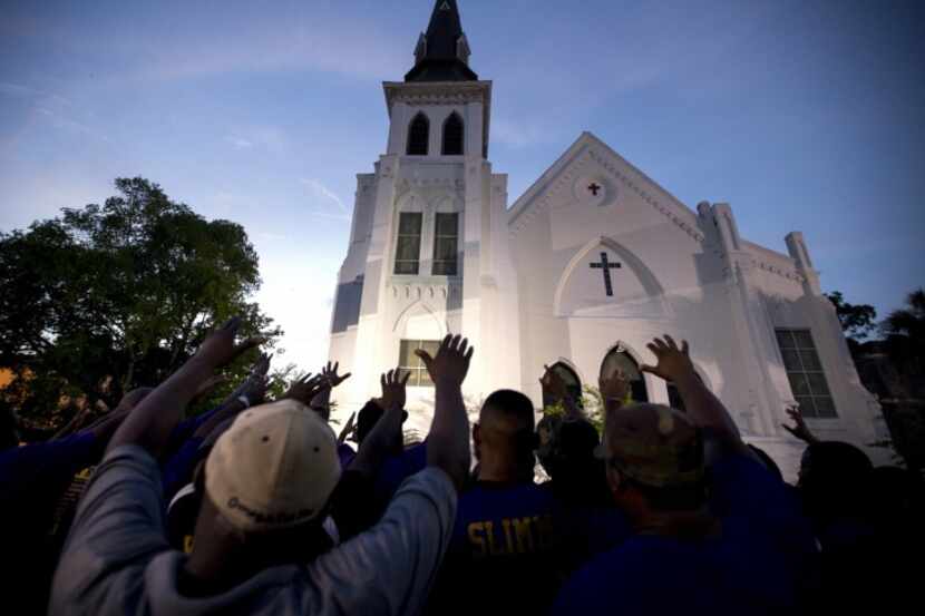 Emanuel AME Church, Friday, June 19, 2015, after a memorial in Charleston, S.C. AP