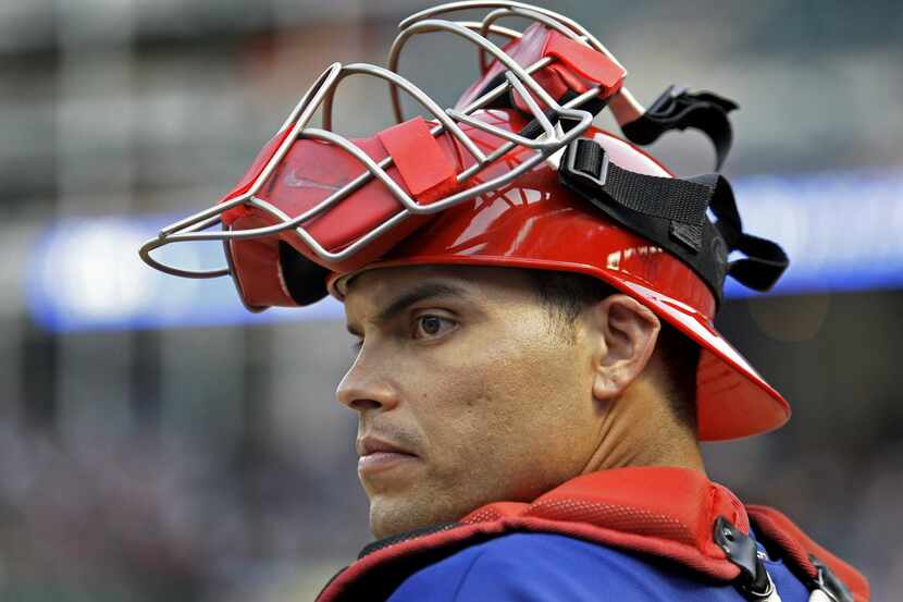 Former Texas Rangers catcher and Hall of Famer Ivan "Pudge" Rodriguez. He played in Texas...