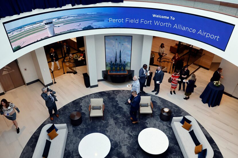 An interior view of the renewed Perot Field Fort Worth Alliance Airport Fixed Base Operator.