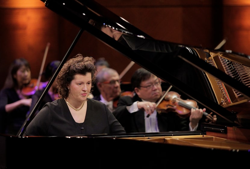 Pianist Anna Geniushene performs with the Fort Worth Symphony Orchestra and guest conductor...