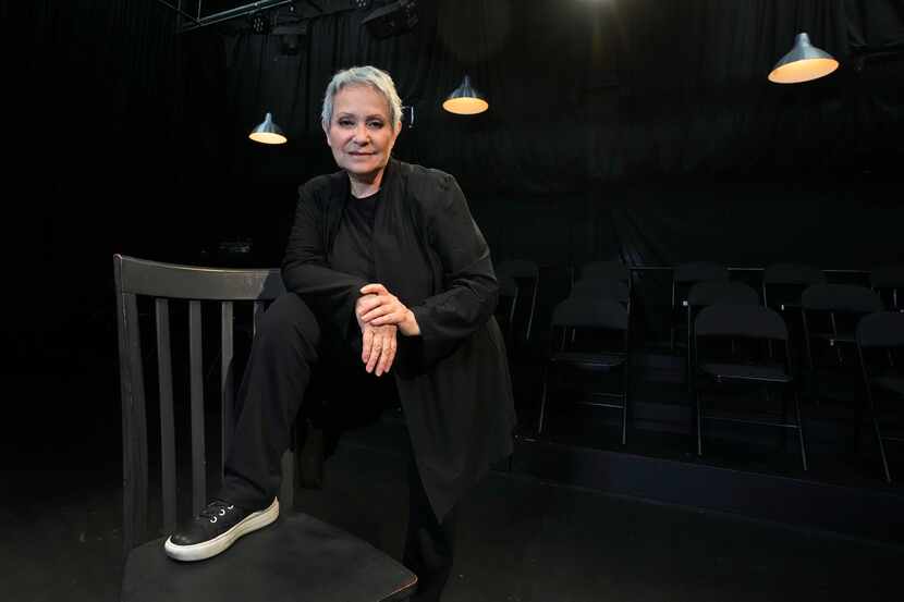 La actriz, maestra de actuación y directora mexicana Adriana Barraza posa en su estudio de...