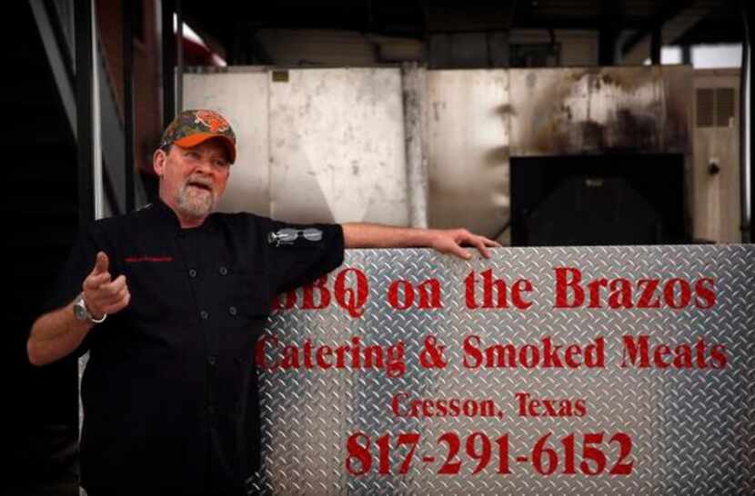 
BBQ on the Brazos pitmaster John Sanford talks about how he smokes his meats during the...