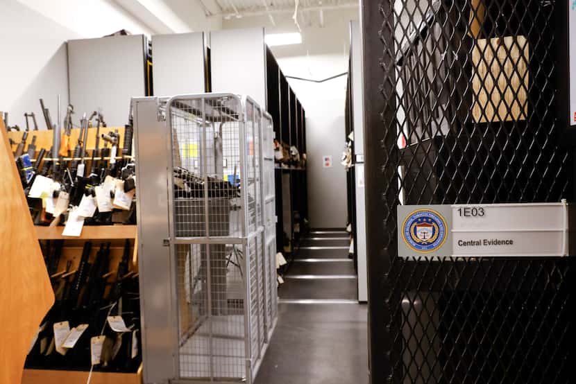 Central evidence vault of ATF Dallas on July 19, 2023 in Lewisville. 