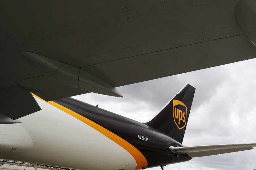 A UPS plane capable of receiving Data Comm text messages from the airport control tower is...
