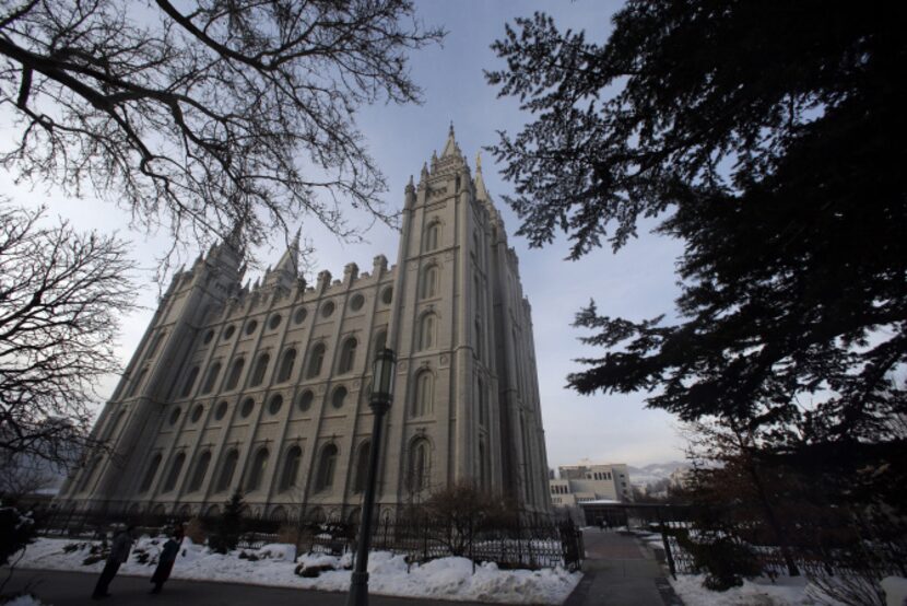 The Salt lake Temple is shown Wednesday, Jan. 9, 2013, in Salt Lake City. Utah’s...