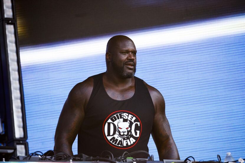 Shaquille O'Neal performs as DJ Diesel during the 2019 Lollapalooza music festival at Grant...