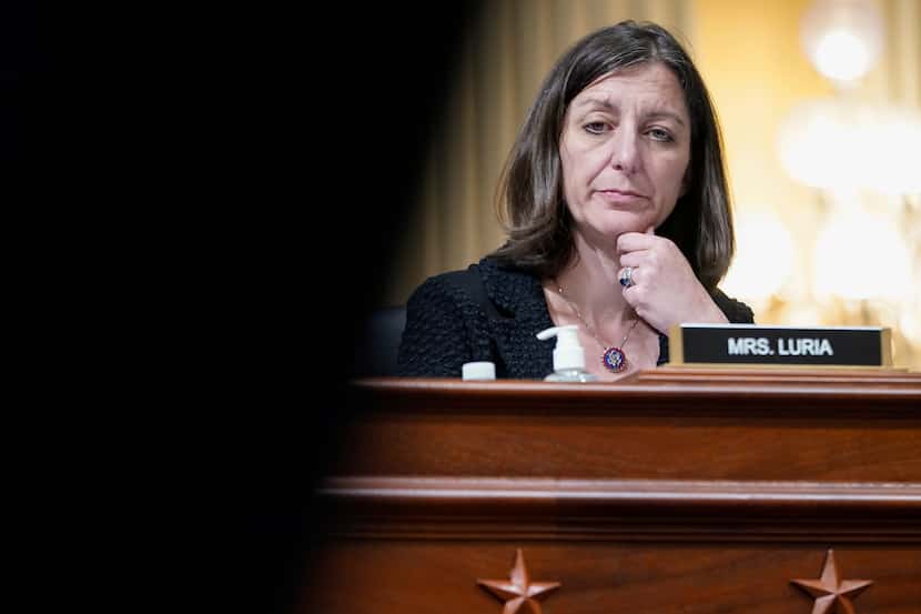 Rep. Elaine Luria, D-Va., listens as the House select committee investigating the Jan. 6...