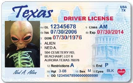 Ned got his own driver's license, made by promoters of an Aurora event commemorating the...