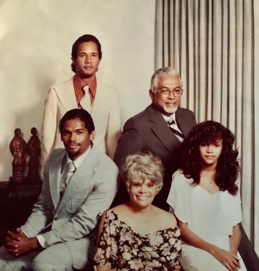 The Brooks family poses for a photo in 1978. The author, Michael Brooks, is in the back...