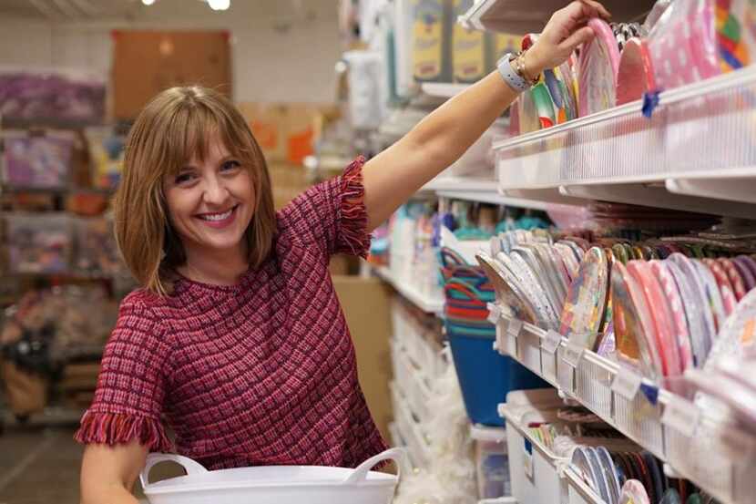 Paige Chenault, founder of The Birthday Party Project, shopping for party supplies