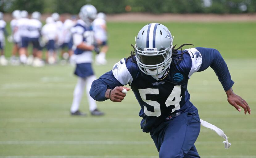Cowboys linebacker Jaylon Smith (54) is pictured during minicamp at The Star in Frisco on...