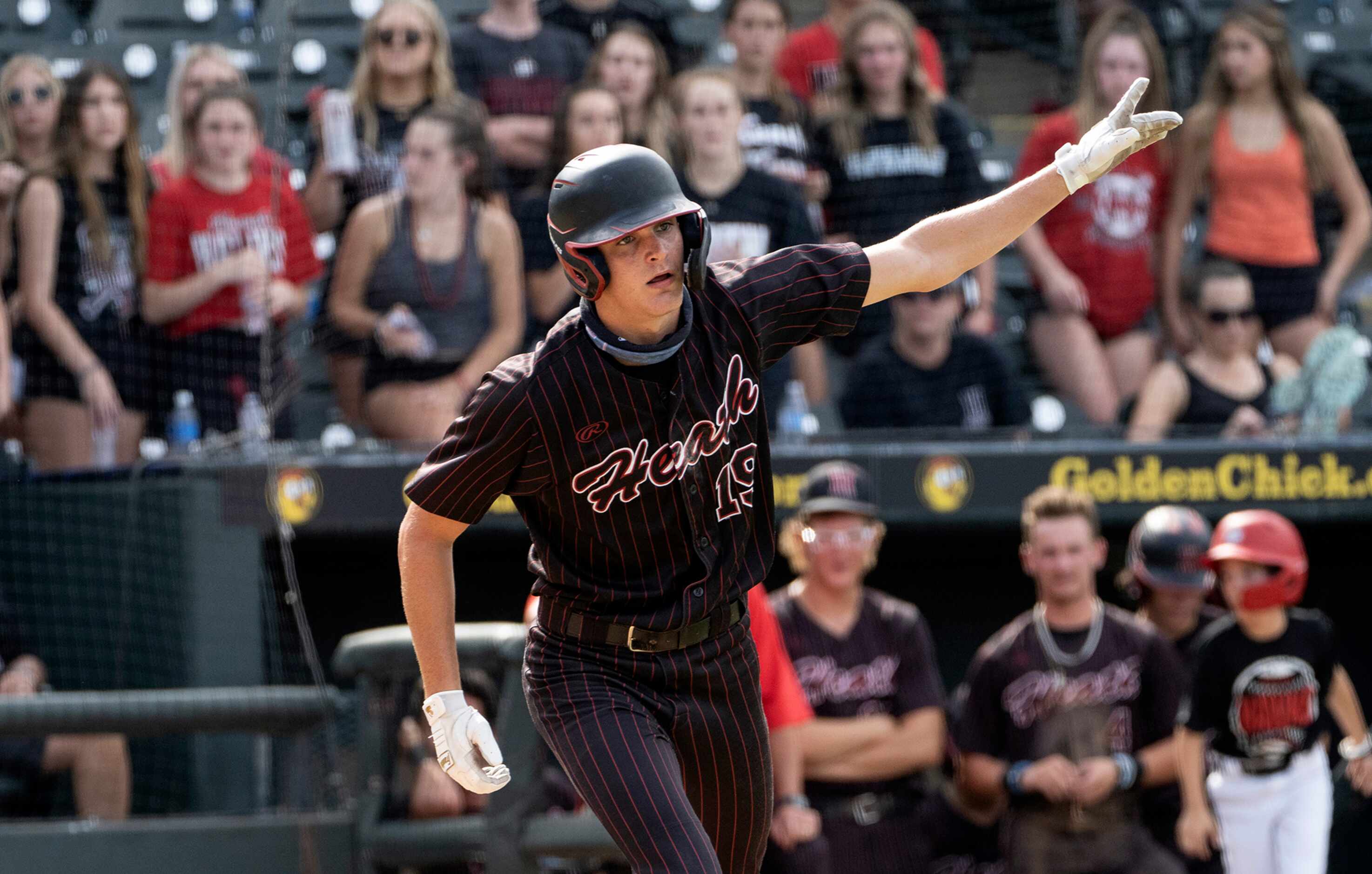 Rockwall-Heath Johnny Lowe, (19), reacts to being walked against Keller during the second...