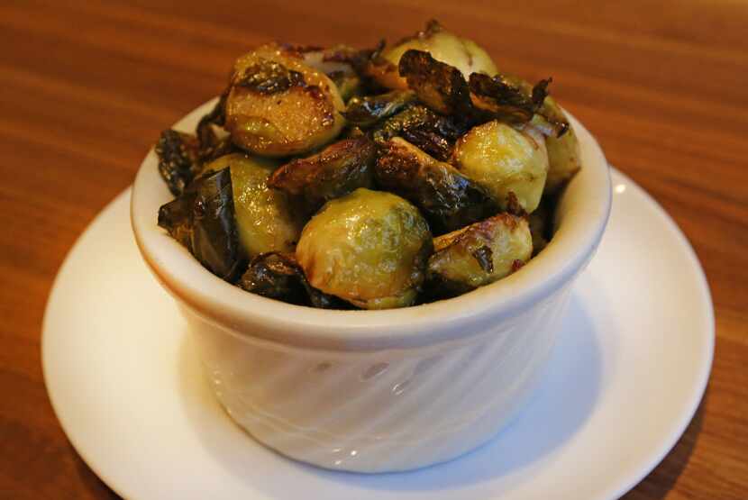 Mmmmm ... Brussels sprouts with just the right bit of burned! 