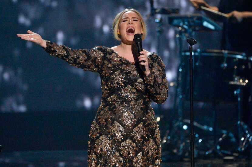Adele performs at Radio City Music Hall in New York. The concert, "Adele Live in New York...