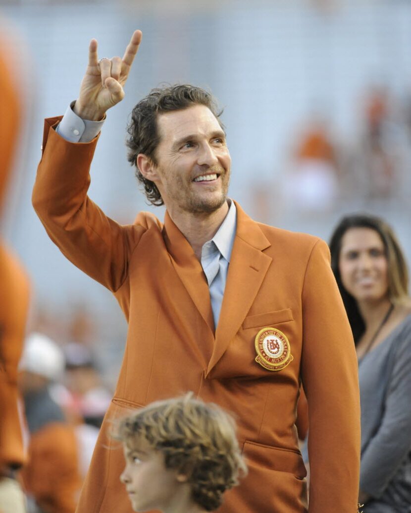  Matthew McConaughey at a University of Texas game.