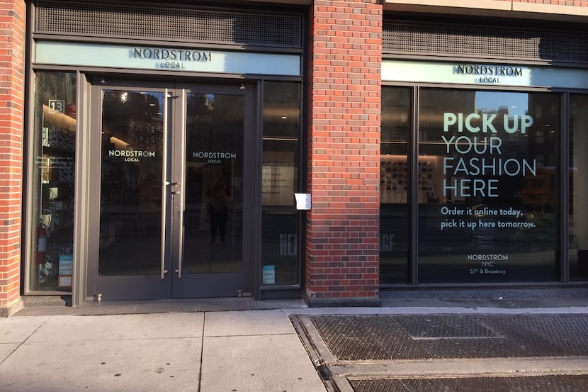 The Nordstrom Local in New York s West Village at 13 7th Avenue. The small storefront is a...