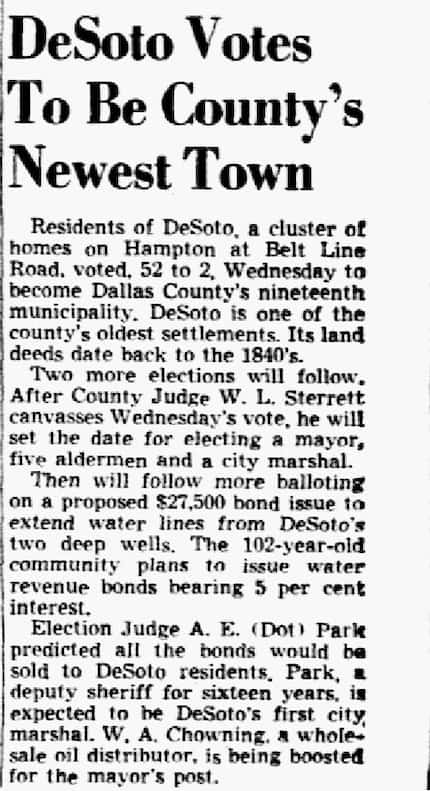 Clip from March 3, 1949 of The Dallas Morning News.